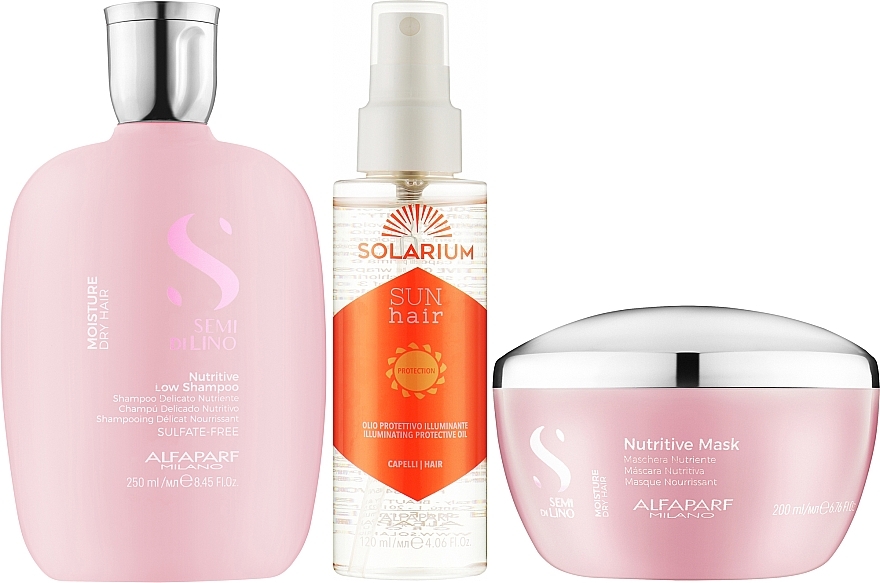 Set - AlfaParf Semi di Lino The Resort Collection Nutritive Set (shmp/250ml + h/mask/200ml + oil/120ml) — photo N11