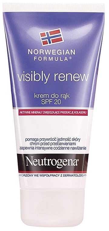 Hand Cream "Elacticity Restoring" SPF20 - Neutrogena Visibly Renew Hand Cream  — photo N1