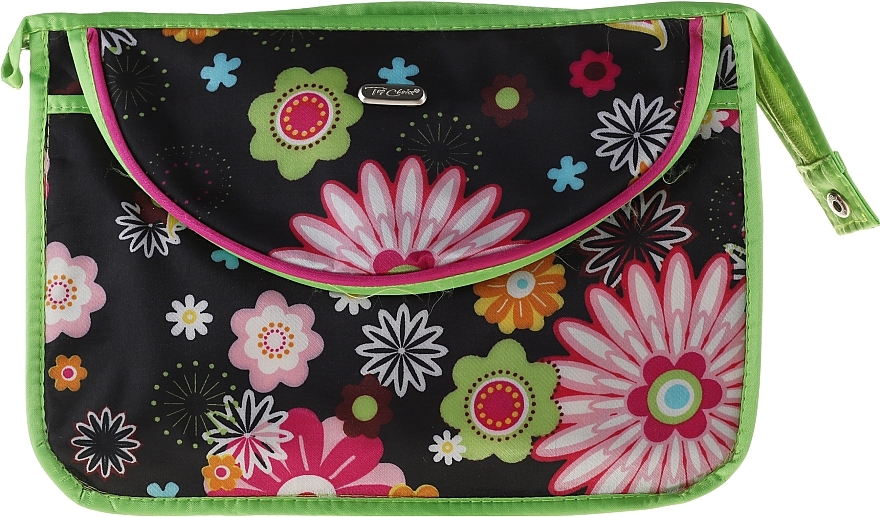 Makeup Bag "Flower" 92701, black - Top Choice — photo N1