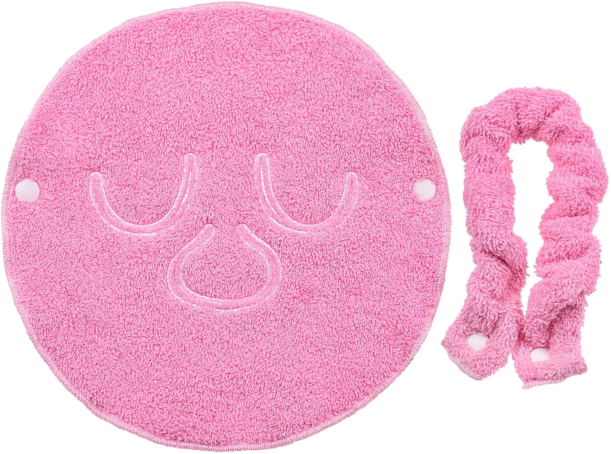 Beauty Treatment Compression Towel, pink - MAKEUP Facial Spa Cold & Hot Compress Pink — photo N2