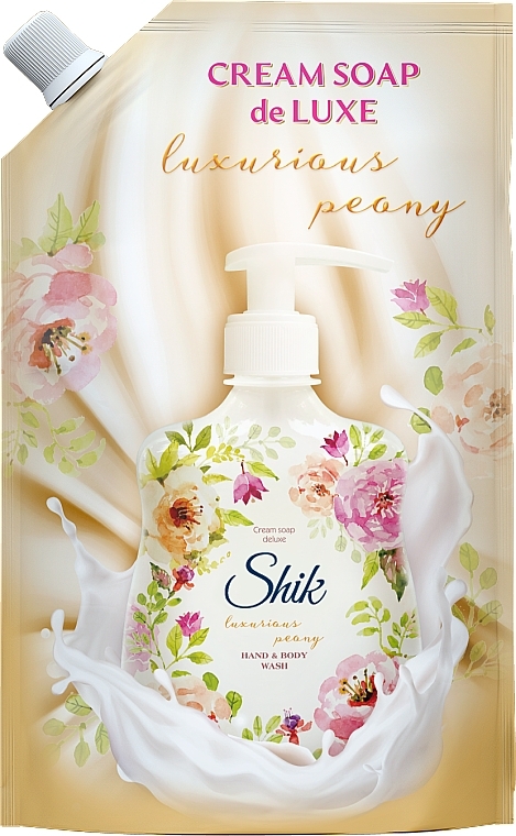 Liquid Body & Hand Cream Soap - Shik Luxarious Peany Hand & Body Wash (doypack) — photo N1