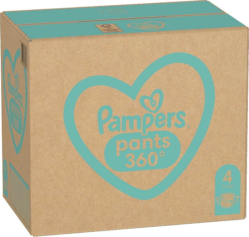 Diaper Pants, size 4 (maxi), 9-15 kg, mega box 176pcs - Pampers — photo N13