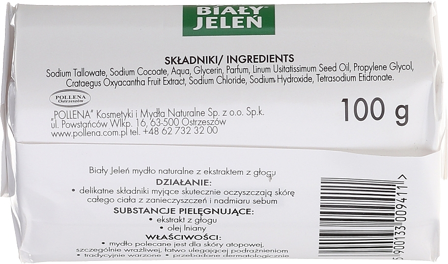 Hypoallergenic Soap, Hawthorn Extract - Bialy Jelen Hypoallergenic Soap Hawthorn — photo N3