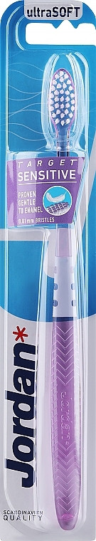 Toothbrush for Sensitive Teeth & Gums, ultra-soft, transparent purple with zigzag - Jordan Target Sensitive — photo N1