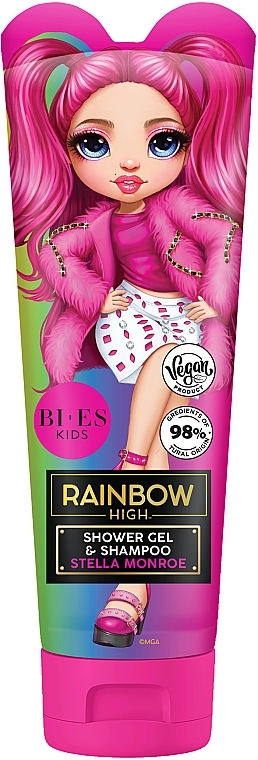 Shower Gel 2 in 1 - Bi-es Rainbow High Stella Monroe Gel & Shampoo — photo N1