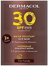 Fragrances, Perfumes, Cosmetics Waterproof Sunscreen Lotion - Dermacol Water Resistant Sun Milk SPF 30 (sachet)