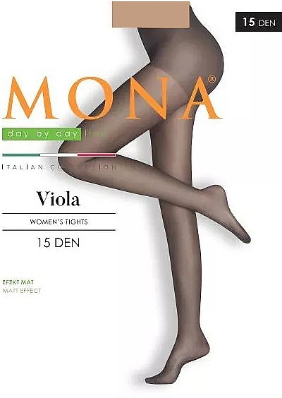 Tights 'Viola', 15 Den, nuciola - MONA — photo N1