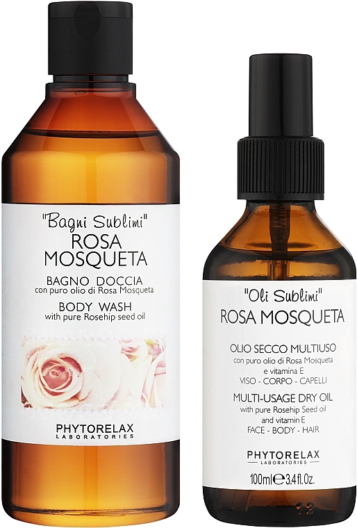 Set - Phytorelax Laboratories Rose Mosqueta (sh/gel/250ml + oil/100ml) — photo N9