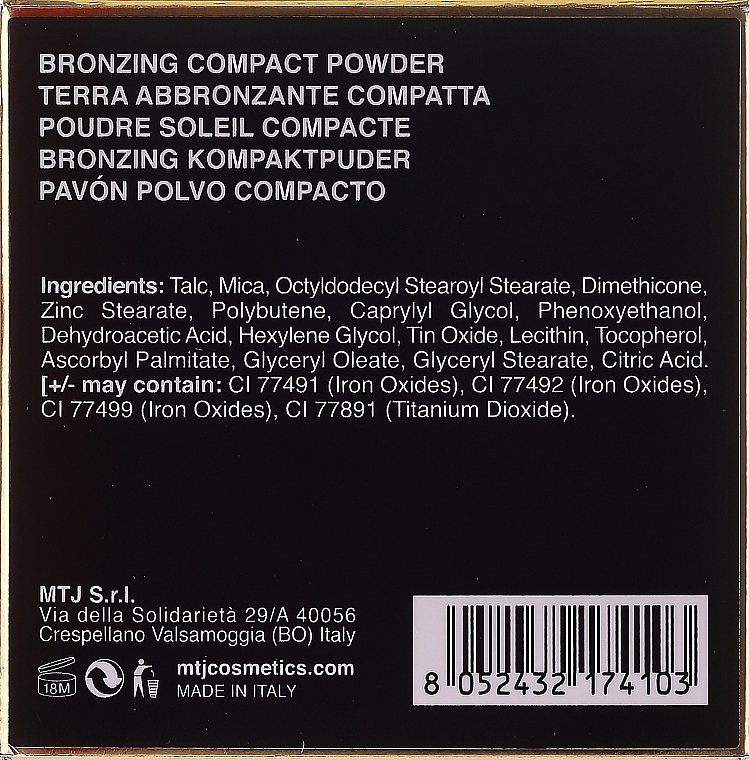 Bronzing Powder - MTJ Cosmetics Bronzing Compact Powder — photo N2