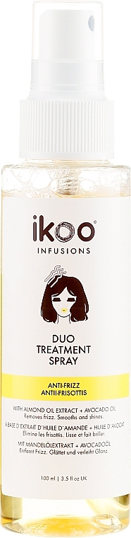 Hair Spray "Mirror Gloss" - Ikoo Infusions Duo Treatment Spray Anti Frizz — photo N1