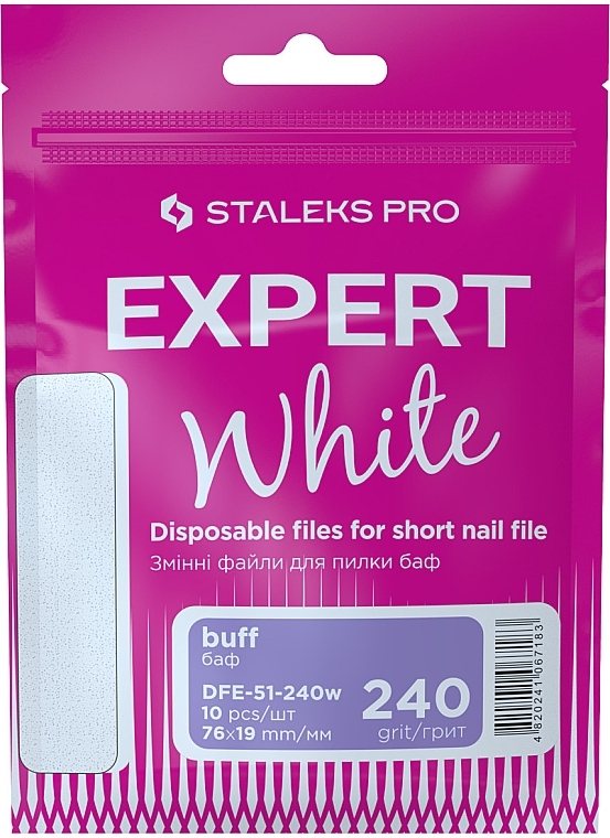 Buffer Refills, 240 grit, DFE-51-240w - Staleks Pro Expert White — photo N1