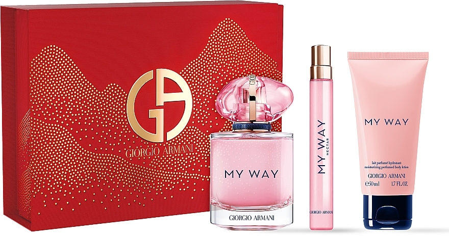 Giorgio Armani My Way Nectar - Set (edp/90+ edp/10ml+b/lot/50ml) — photo N1