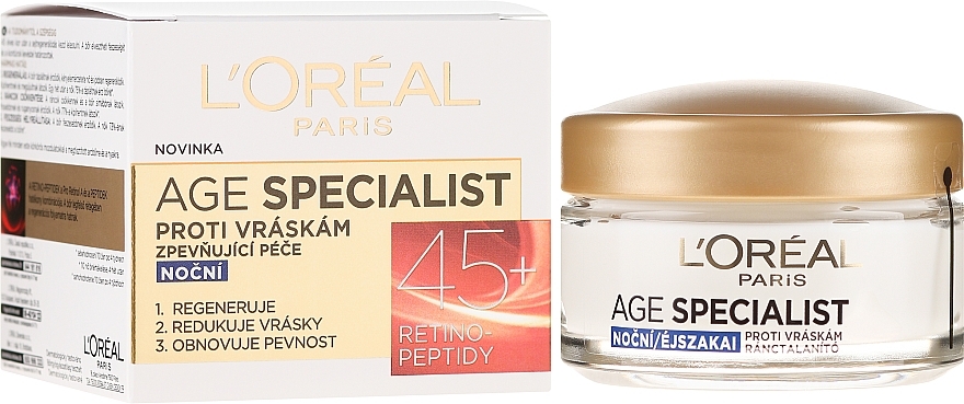 Anti-Wrinkle Night Cream - L'Oreal Paris Age Specialist 45+ — photo N1