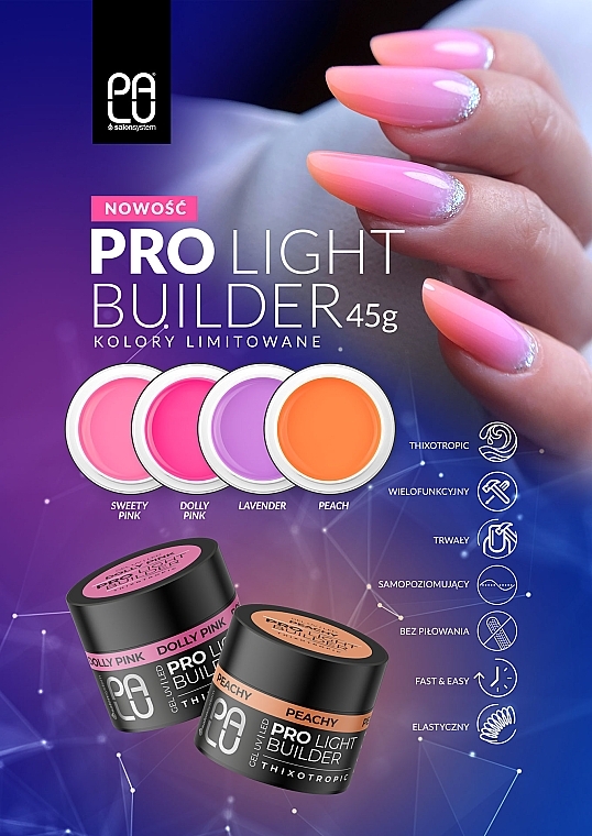 Builder Gel - Palu Pro Light Builder Gel Sweety Pink — photo N4