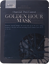 Fragrances, Perfumes, Cosmetics Sheet Mask - Elroel Golden Hour Mask Charcoal Pore Control