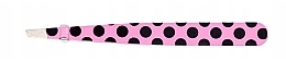 Fragrances, Perfumes, Cosmetics Angled Brow Tweezer, 498738, pink dotted - Inter-Vion