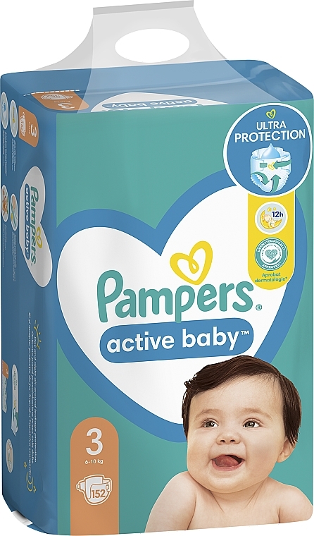 Diapers 'Active Baby' 3 (6-10 kg), 152 pcs - Pampers — photo N23