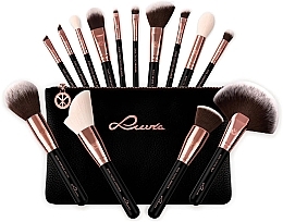 Fragrances, Perfumes, Cosmetics Makeup Brush Set, 14 pcs - Luvia Cosmetics Black Diamond Essential Brushes Set