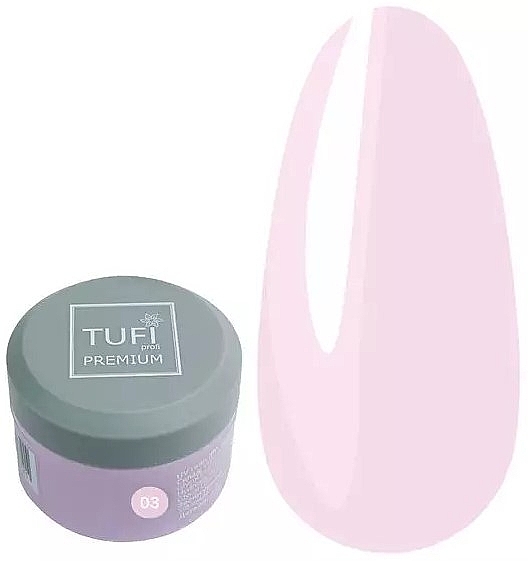 Nail Extension Gel - Tufi Profi Premium UV Gel 03 French Pink — photo N5
