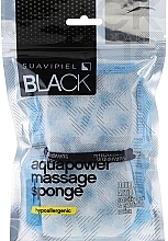 Blue Massage Sponge - Suavipiel Black Aqua Power Massage Sponge — photo N3
