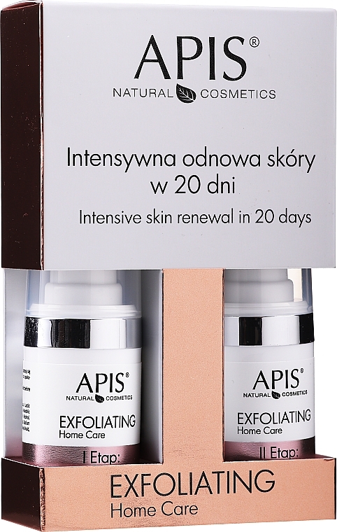 Home Care "Intensive Skin Renewal In 20 Days" - Apis Professional Exfoliating Home Care (emuls/15ml + gel/15ml) — photo N1