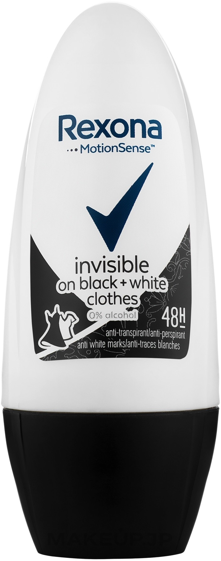 Roll-on Deodorant "Invisible" - Rexona Invisible Black+White Diamond Deodorant Roll — photo 50 ml