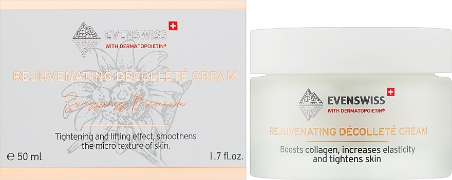 Rejuvenating Decollete Cream - Evenswiss Rejuvenating Decollete Cream — photo N2