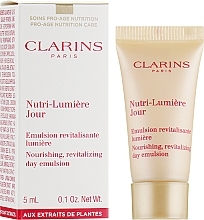 Face Emulsion - Clarins Nutri-Lumiere Nuit Nourishing Rejuvenating Day Emulsion (prybka) — photo N1