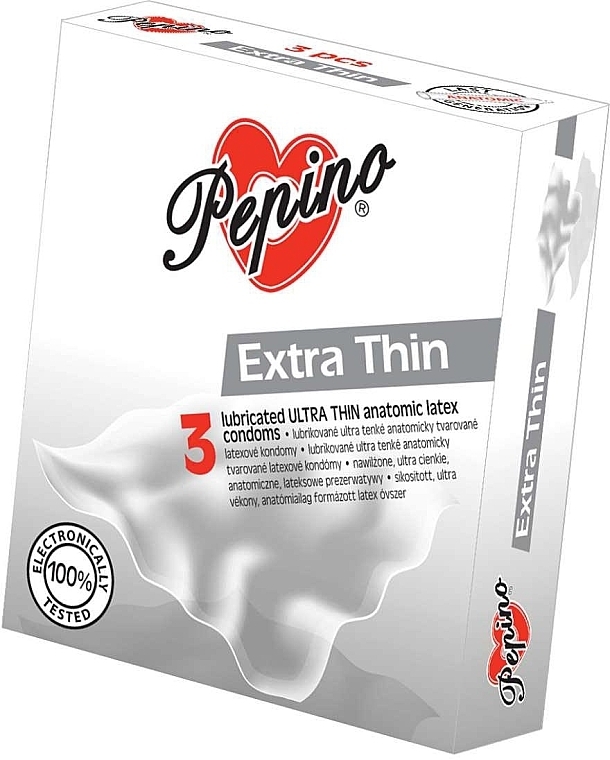 Condoms, 3 pcs. - Pepino Extra Thin — photo N1
