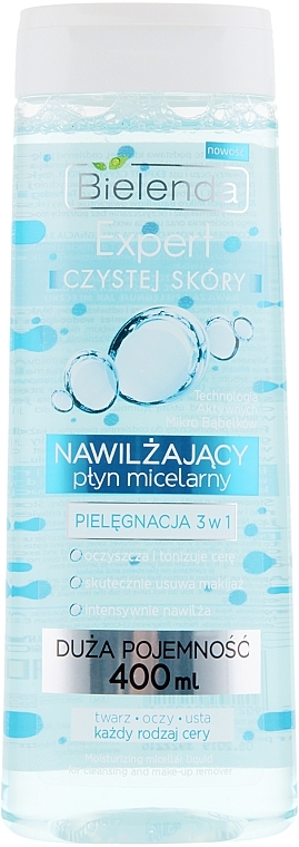 Moisturizing Micellar Water 3 in 1 - Bielenda Expert Czystej Skyry — photo N1