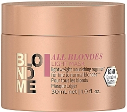 Fragrances, Perfumes, Cosmetics All Types of Thin Hair Mask - Schwarzkopf Professional Blondme All Blondes Light Mask (mini)