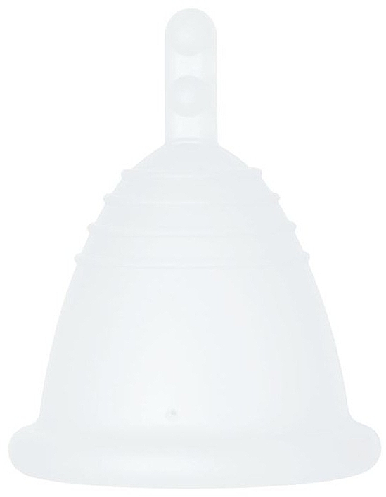 Menstrual Cup with Long Stem, S-size, transparent - MeLuna Sport Shorty Menstrual Cup Stem — photo N10