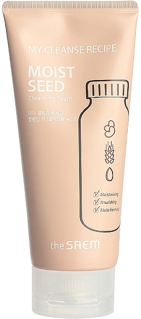 Cleansing Foam with Soy, Cereals & Rice Extracts - The Saem The Saem CMy Cleanse Recipe Cleansing Foam-Moist Seed — photo N1