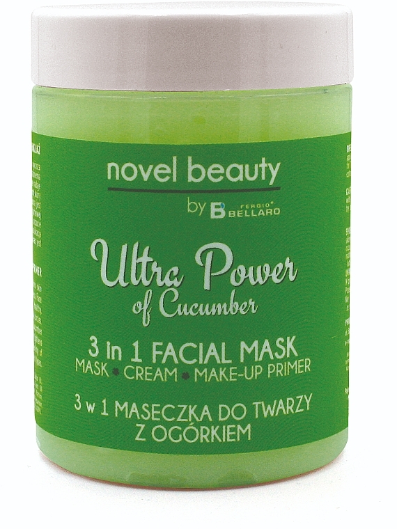 3-in-1 Face Mask with Cucumber - Fergio Bellaro Novel Beauty Ultra Power Facial Mask — photo N1