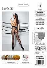 Erotic Tights with Cutout 'Tiopen' 019, 20 Den, black - Passion — photo N8