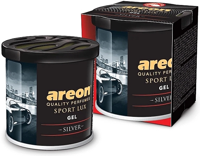 Silver Scented Gel - Areon Gel Can Sport Lux Silver — photo N1