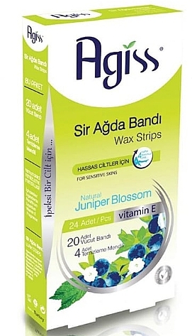 Body Depilation Strips with Natural Juniper Extract & Vitamin E - Agiss Wax Strips for Sensitive Skin — photo N2