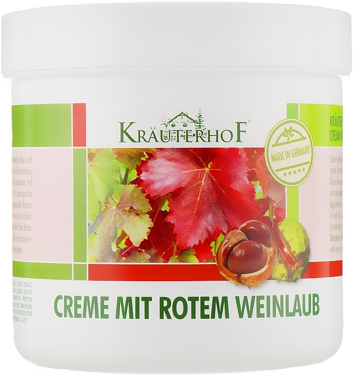 Red Grape Leaf Extract Foot Cream - Krauterhof Cream — photo N1