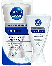 Fragrances, Perfumes, Cosmetics Whitening Toothpaste for Smokers - Pearl Drops Smokers Stain Removing Daily Whitening Teeth Polish Paste