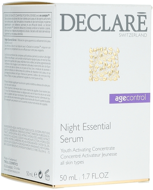Night Repair Facial Serum - Declare Age Control Night Repair Essential Serum — photo N1