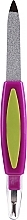 Fragrances, Perfumes, Cosmetics Metal Nail File with Cuticle Cutter, 77791, purple-light green - Top Choice