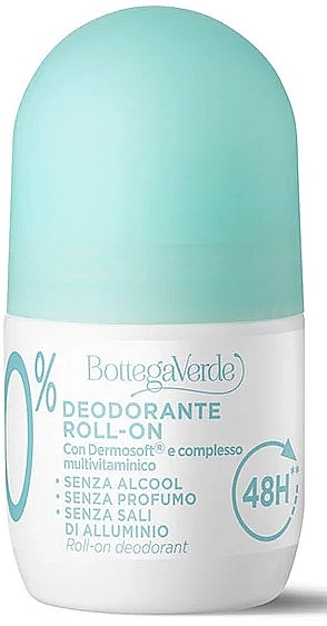 Fragrance-Free Roll-On Deodorant with Multivitamin Complex - Bottega Verde 48H Roll-On Deodorant With Dermosoft And Multivitamin Complex — photo N1