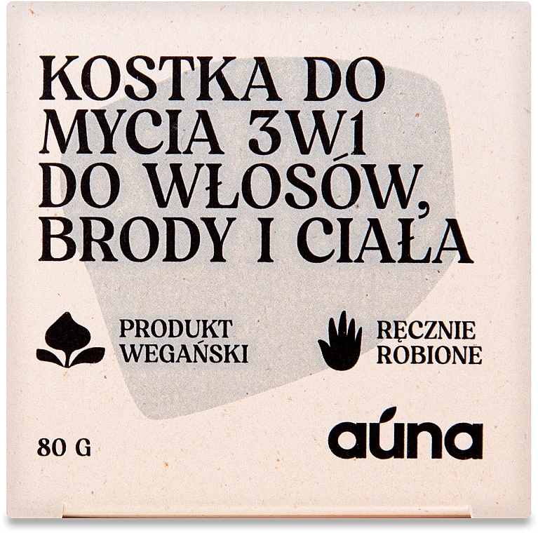 Beard & Body Hair Soap 3in1 - Auna Washing Bar For Beard And Body Hair — photo N2