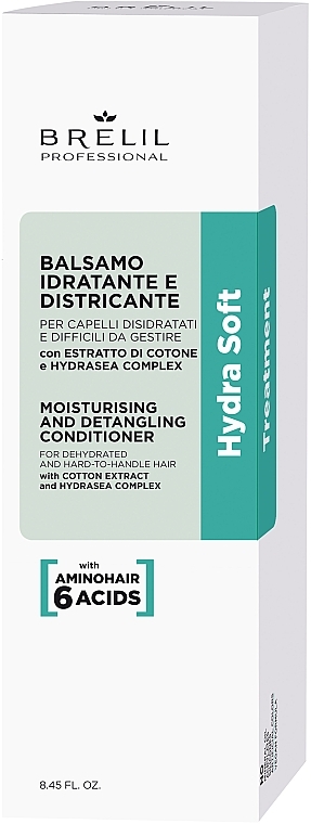 Moisturizing Conditioner - Brelil Hydra Soft Treatment Moisturising And Detangling Conditioner — photo N2