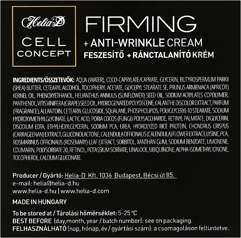 Anti-Wrinkle Night Face Cream, 45+ - Helia-D Cell Concept Cream — photo N4