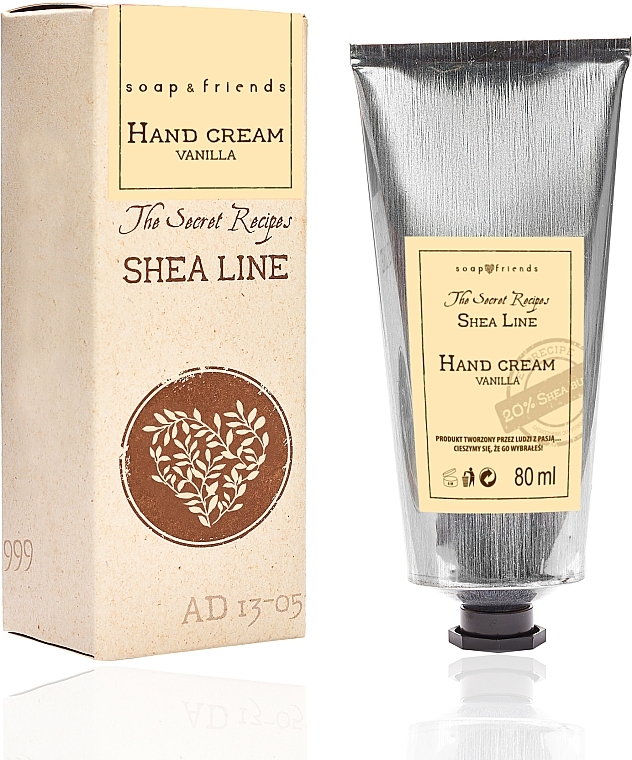 Vanilla Hand Cream - Soap & Friends Shea Line Hand Cream Vanilla — photo N1
