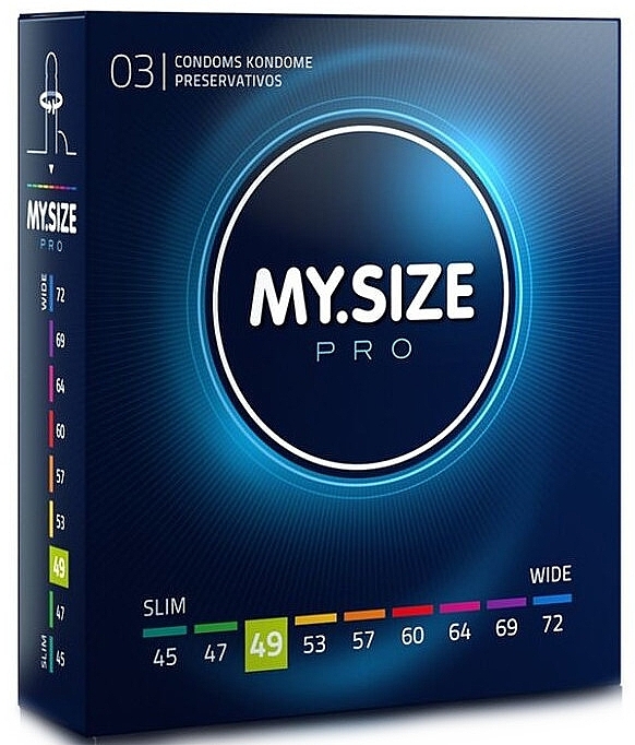 Latex Condoms, 49-size, 3 pcs - My.Size Pro — photo N13