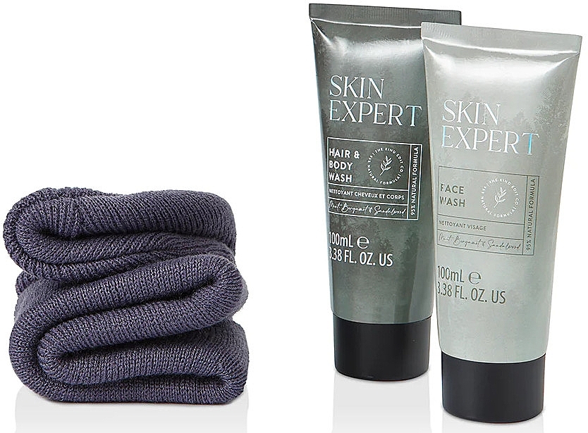 Set - The Kind Edit Co Skin Expert Beanie Gift Set (sh/gel/100ml + b/lot/100ml + beanie hat) — photo N2