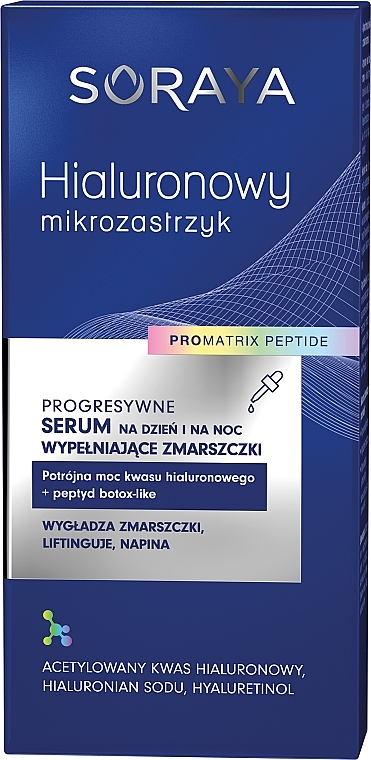 アンチリンクル フェイスセラム - Soraya Hyaluronic Microinjection Pro Matrix Peptide Wrinkle Filling Serum — photo N2