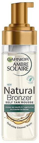 Self-Tanning Mousse - Garnier Ambre Solaire Natural Bronzer Intense Clear Self Tan Mousse — photo N3